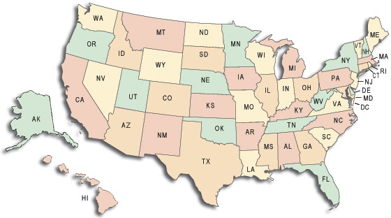 Map of After School Programs in the United States